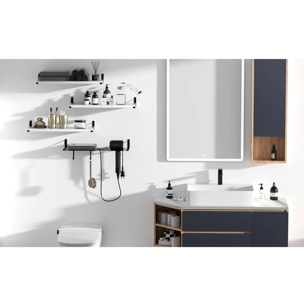 Floating Shelf Wall Rustic Shelves Bathroom Living Room Kitchen White Marble OW